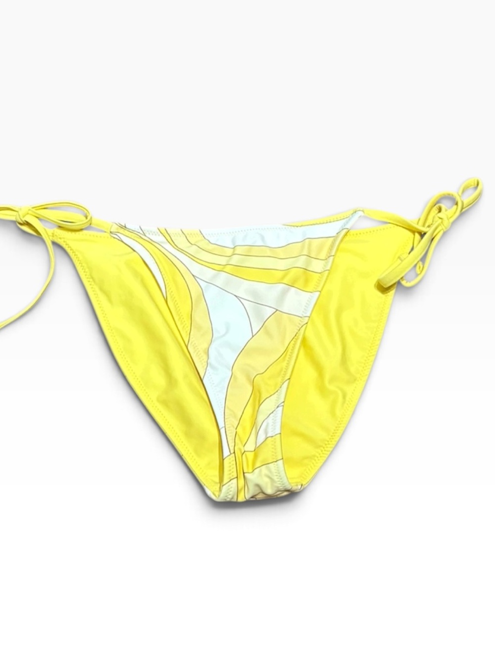Shade & Shore Reversible Yellow Tie-Side Bikini Bottom with Pattern, Size S NWT